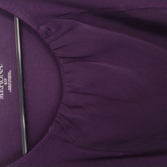 Royal Purple Merona Tank Top with Silky Gathered Front Detail - Picture 2 of 8